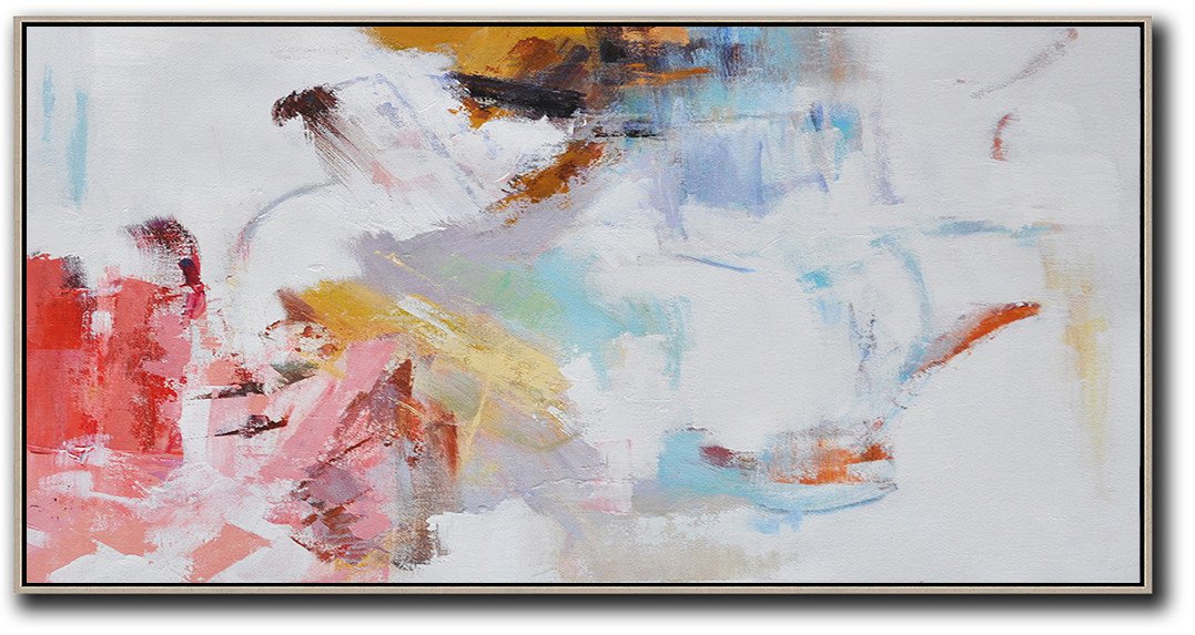 Hand painted panoramic Abstract Art on canvas, free shipping worldwide photos into canvas art